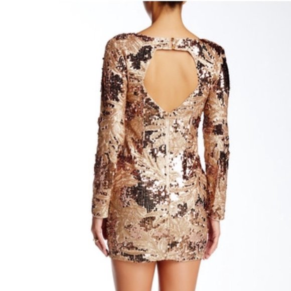 Soieblu // Gold Sequin Dress - Picture 2 of 2